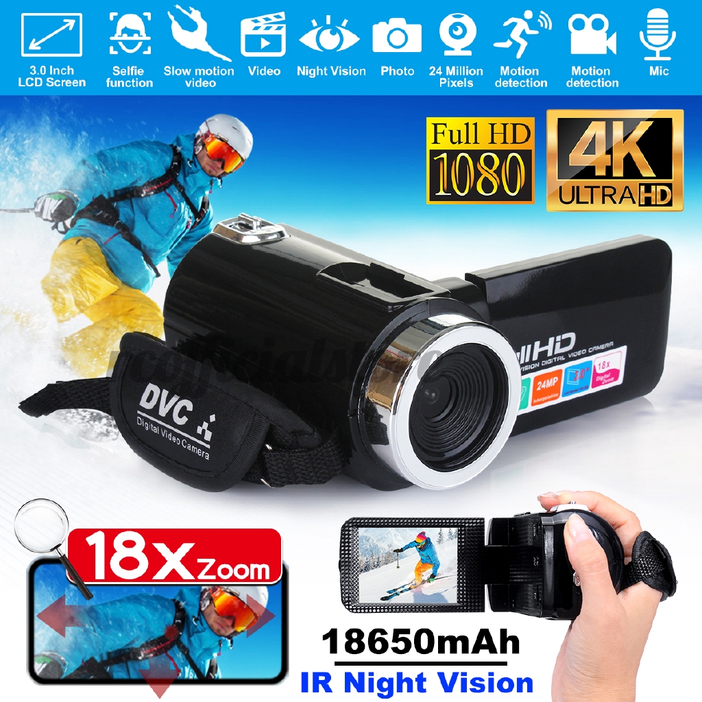 Máy Quay Phim 1080 Hd 24mp Màn Hình Cảm Ứng Dv Tf | BigBuy360 - bigbuy360.vn