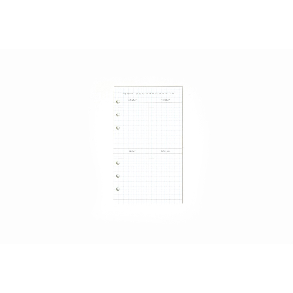 Sổ Lịch Trình ARTBOX Hàn Quốc Ghi Chép Hàng Tuần Thiết Kế Kẻ Ô Tiện Dụng