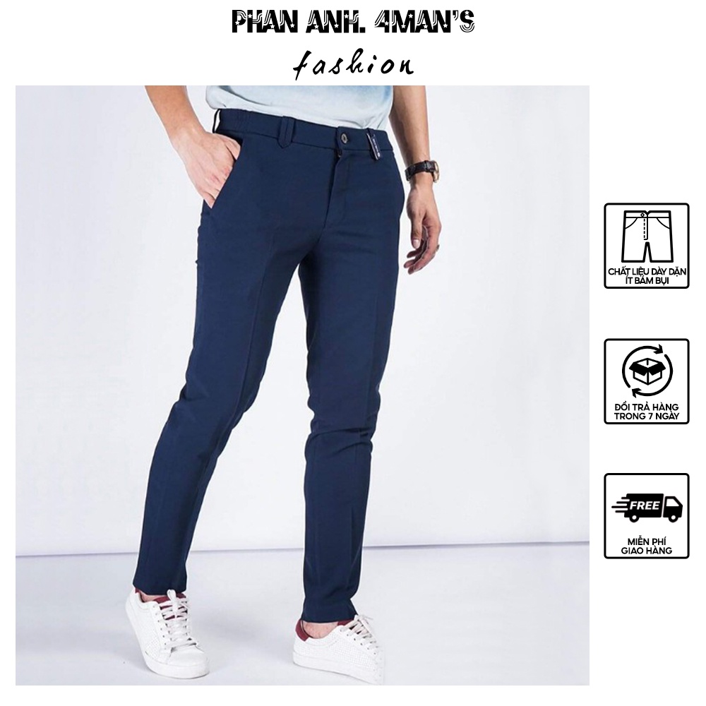 Quần âu nam Phananh.4mans màu xanh than form dáng trẻ trung hiện đại 4ML-XT79