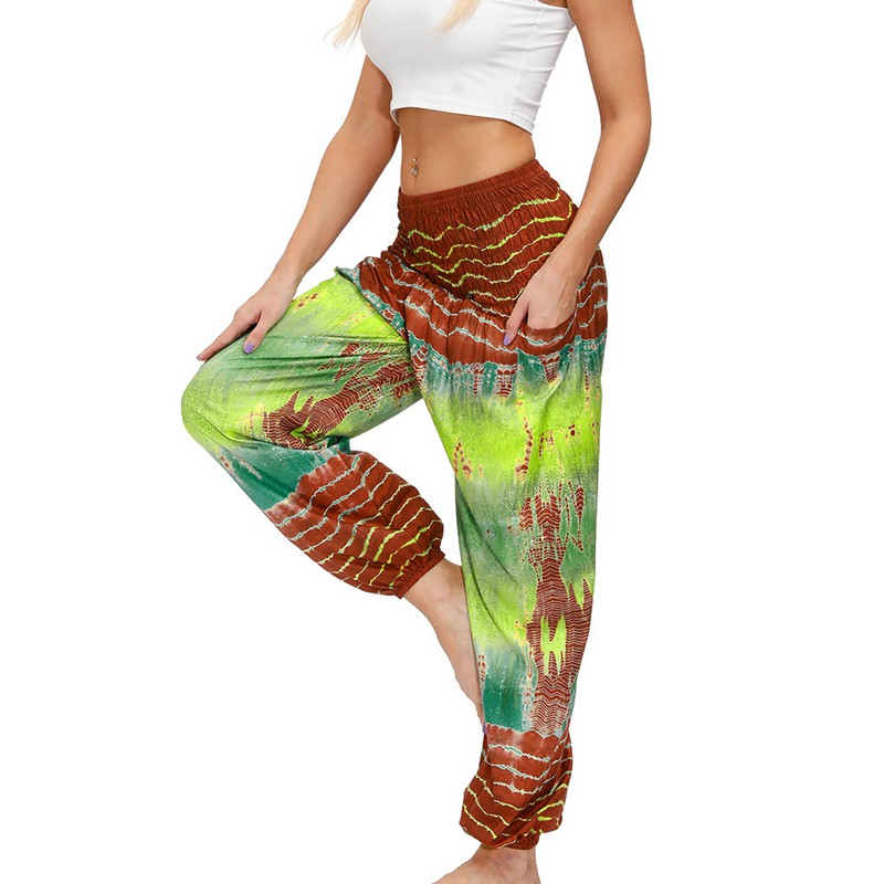Quần Dài Ống Rộng In Họa Tiết Phong Cách Bohemian Dành Cho Nữ | BigBuy360 - bigbuy360.vn