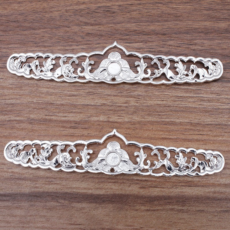 [Nguyên liệu làm trâm] 1 phiến đúc họa tiết dài làm kim quan 28*140mm