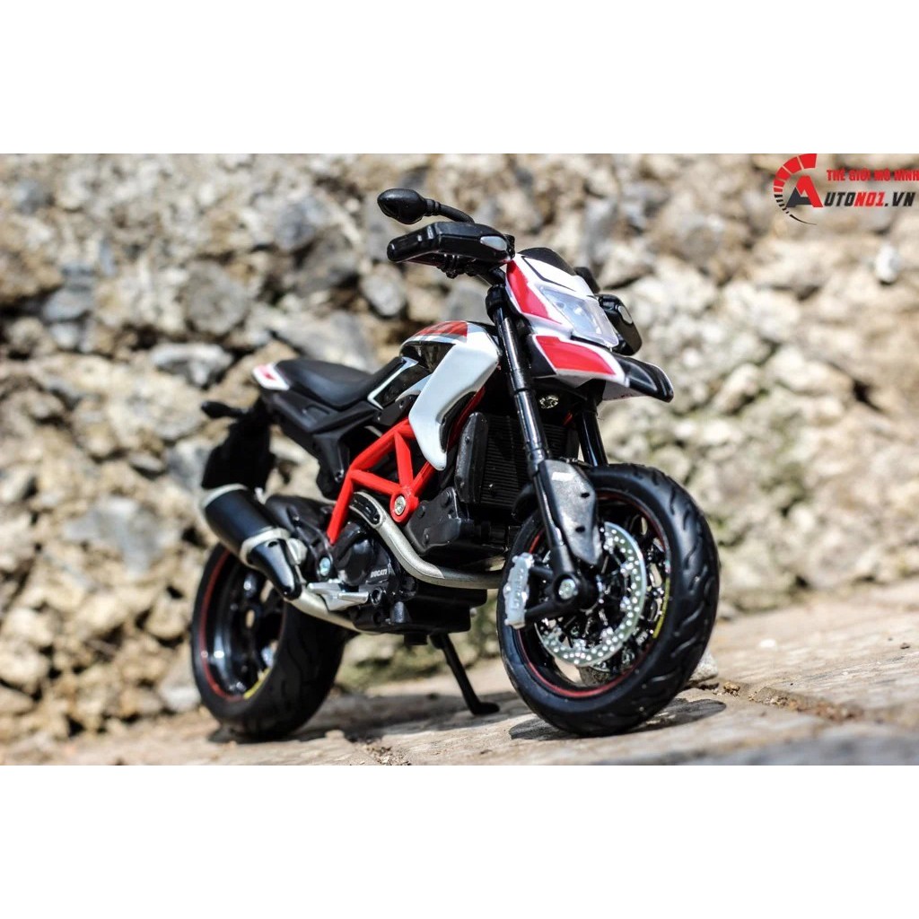 MÔ HÌNH DUCATI HYPERMOTARD RED WHITE 1:12 MAISTO 5034