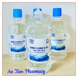 ✅muối sinh lý 0.9% chai 500ml cắt nắp sẵn hãng chuẩn