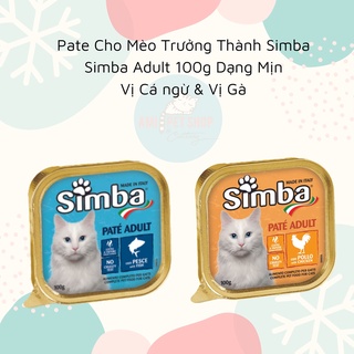 Pate Simba cho Mèo - Thức ăn ướt thượng hạng nhập khẩu chính hãng từ Ý - hộp 100gr