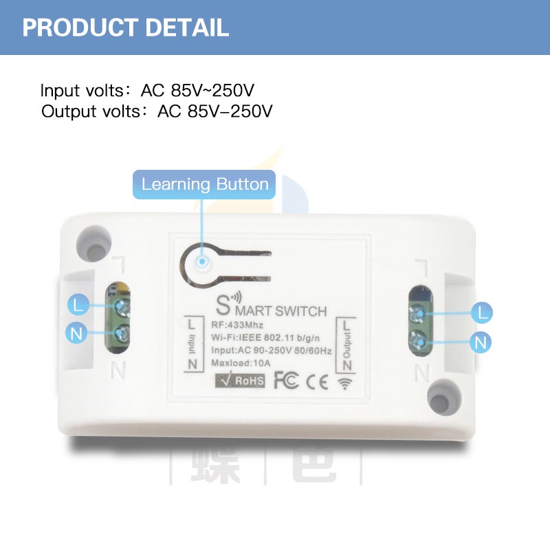 Công tắc điều khiển thông minh DIESE không dây Wifi 433Mhz RF 86 gắn tường chuyên dụng cho đèn LED
