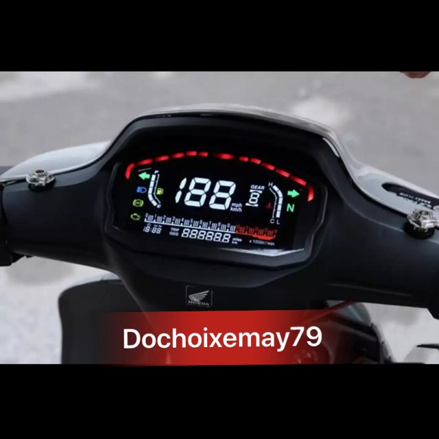 Đồng hồ điện tử Ducati gắn Wave @ kèm bợ cổ