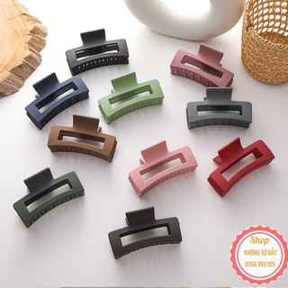 Kẹp tóc vuông màu nhám thời trang Hàn Quốc