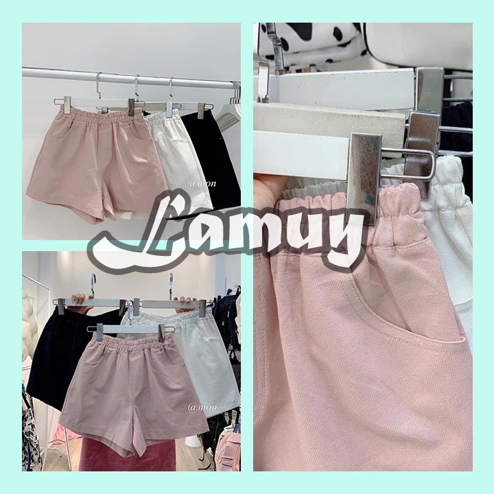 [Q003] Quần đùi cotton - quần short đùi nữ cotton có túi thời trang giá rẻ