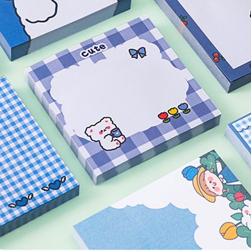 PEWANY Set 80 Tờ Giấy Ghi Chú Tự Dính Hình Cô Gái May Mắn Dễ Thương