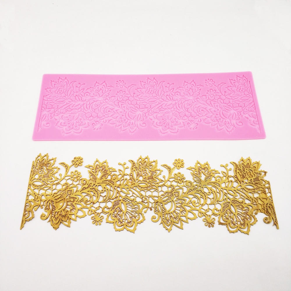 Khuôn Silicone Làm Bánh Họa Tiết Ren Hoa Phong Cách Vintage