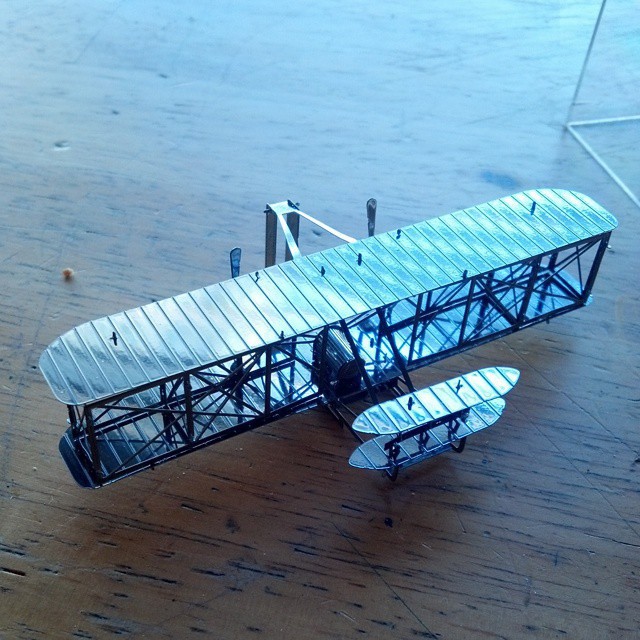 Mô Hình Lắp Ghép 3D Kim Loại Tự Ráp Máy Bay Wright Flyer 1903 - Chưa Lắp