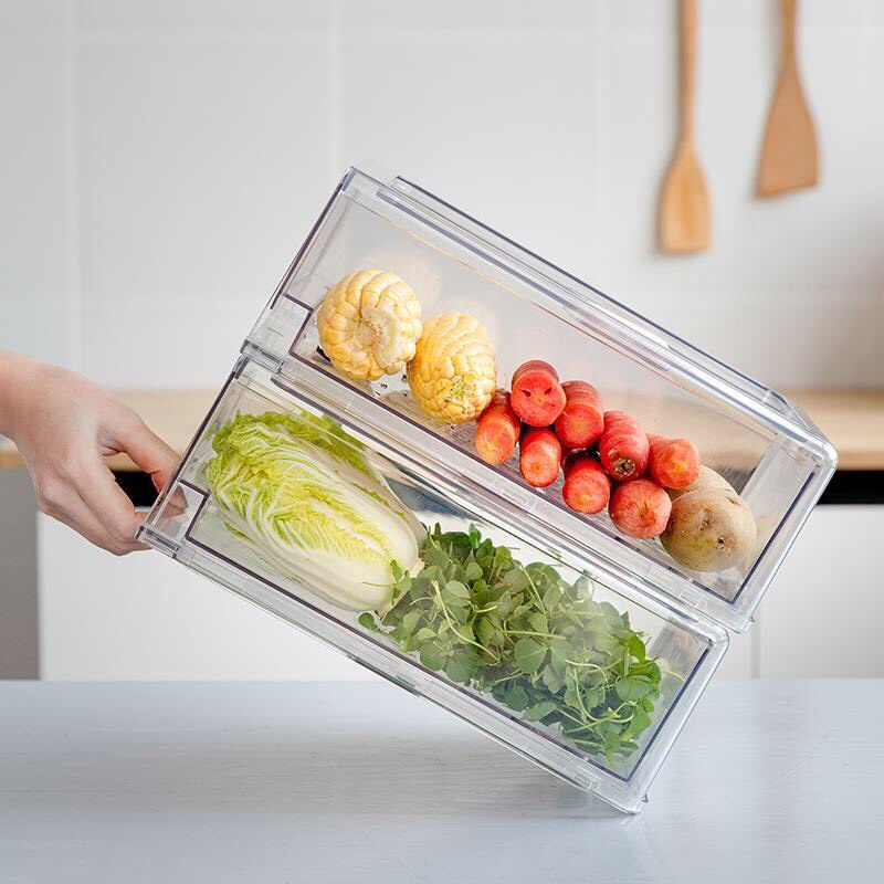 Hộp đựng rau củ tươi tủ lạnh cao cấp. hộp đựng thực phẩm trong tủ lanh giúp tươi lâu gấp 5 lần