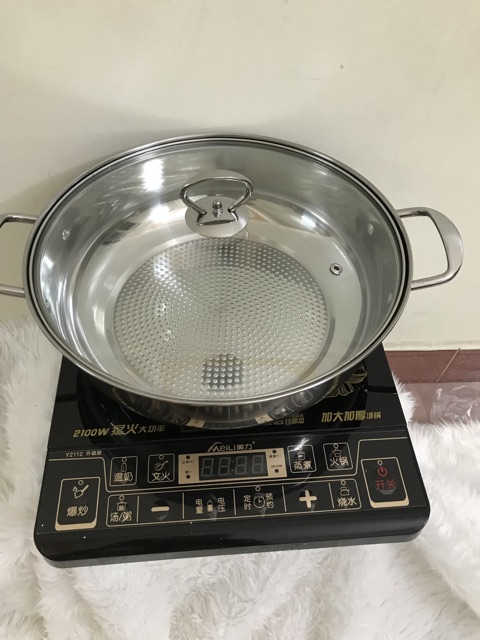 BẾP ĐIỆN TỪ HÃNG MEILI KÈM NỒI LẨU PHI 30CM CHỐNG KHÊ