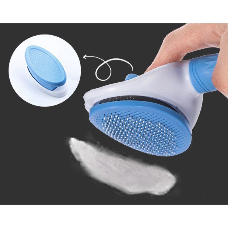 LƯỢC NHỰA CHÂN GẤU CÓ NÚT BẤM CHẢI LÔNG THÚ CƯNG SIÊU TIỆN LỢI