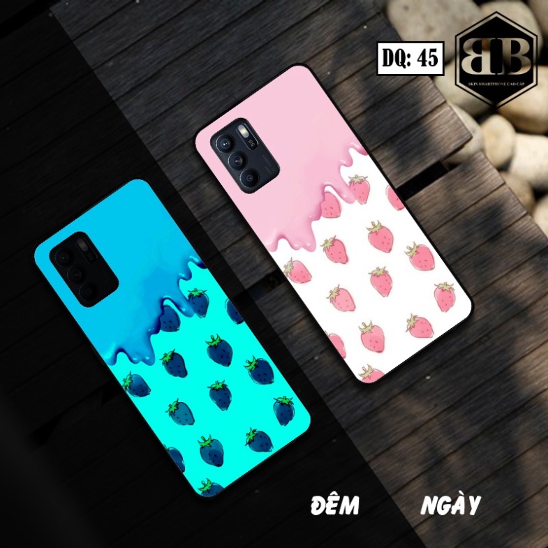 Ốp lưng kính Dạ Quang OPPO RENO6 Z 5G  phát sáng trong đêm giá rẻ