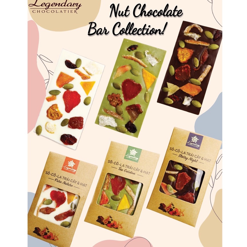 Socola Thanh Trái Cây và Hạt Dinh Dưỡng Legendary Chocolatier 27G