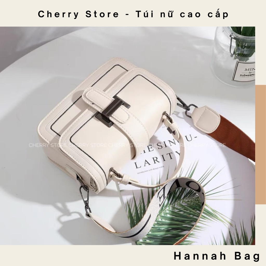 Túi đeo chéo đeo vai nữ khóa hình chữ H hàng cao cấp chất dày dặn form cứng cáp Hannah Bag [ẢNH THẬT]