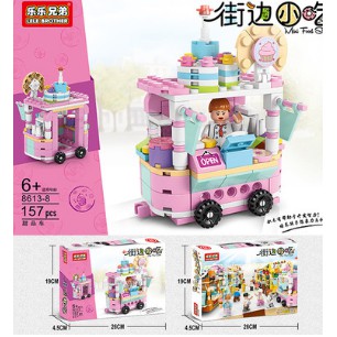 Đồ chơi lắp ráp mô hình xe thức ăn 3D dễ thương thích hợp để trang trí và giáo dục trẻ em dành cho bé