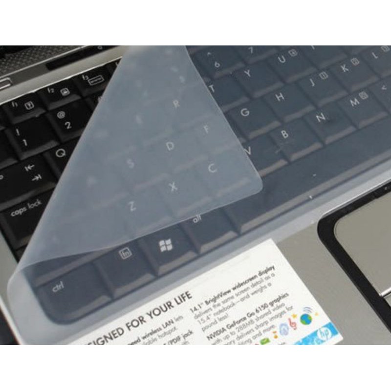 Tấm silicon che chắn bụi chống nước cho máy tính laptop 14 - 17inch
