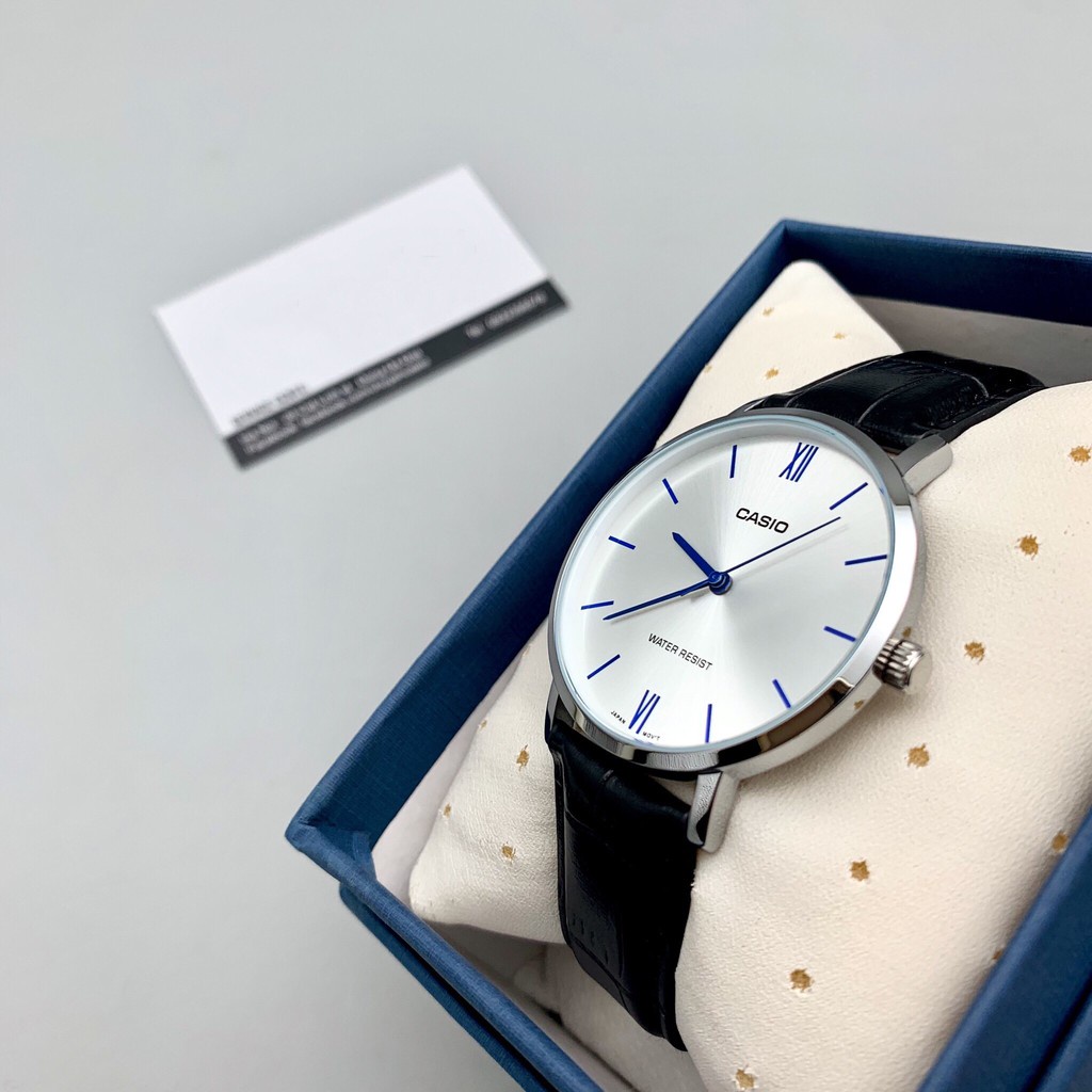 Đồng hồ đôi nam nữ dây da Casio Anh Khuê MTP/LTP VT01L-7B1