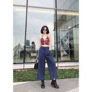 Quần linen ống rộng