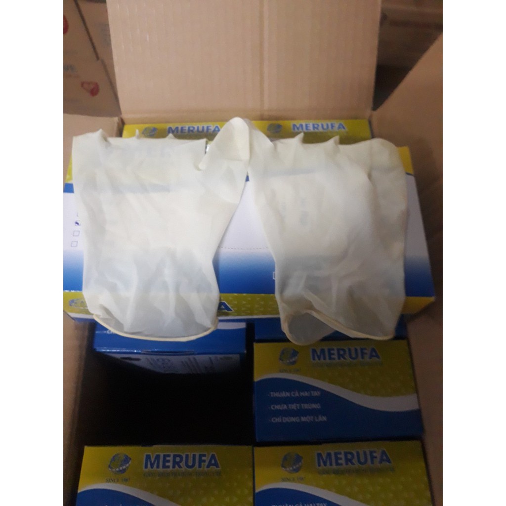Combo 3 đôi găng cao su tay y tế latex có bột - hm glove - malaysia phòng - ảnh sản phẩm 5