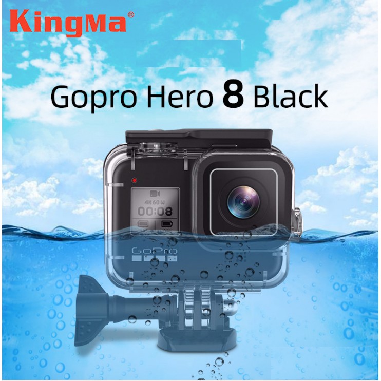 Case chống nước Gopro hero 8 black bằng mica trong suốt chống nước độ sâu lên tới 60m