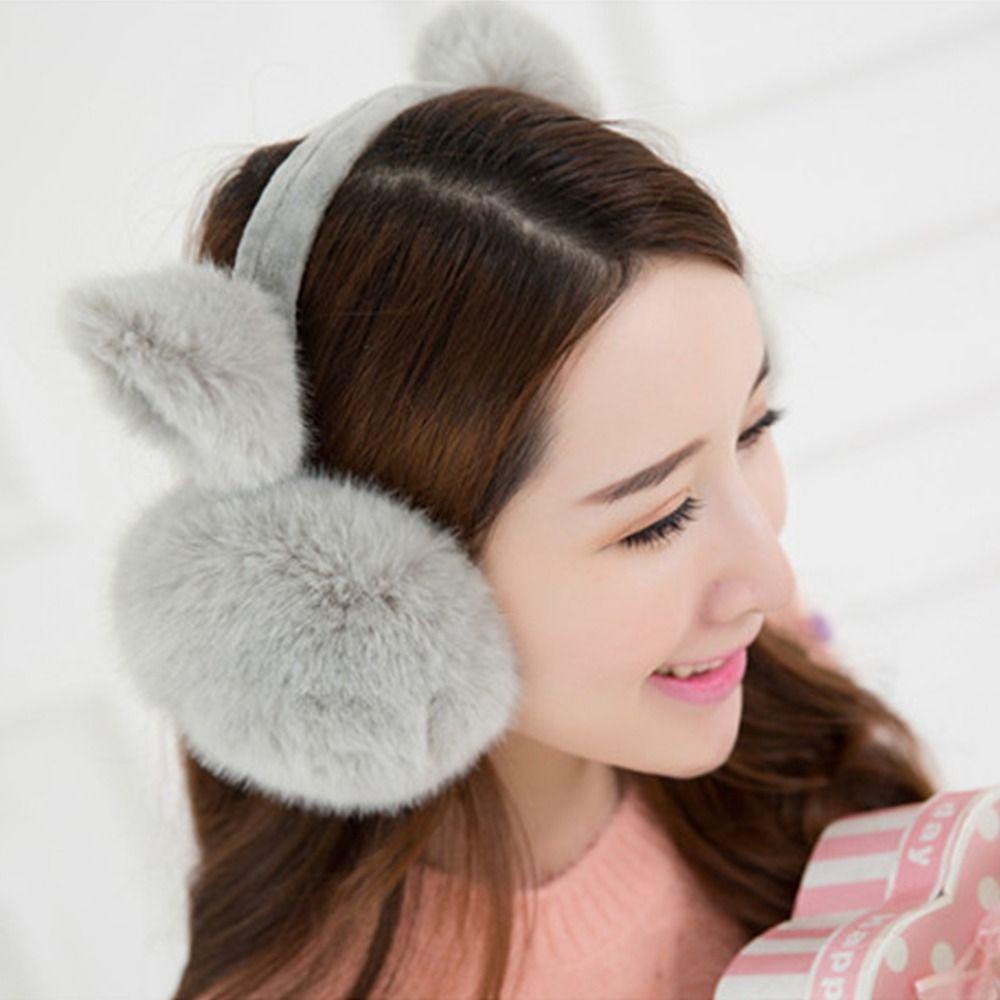 Bông Chụp Tai Giữ Ấm Mùa Đông Kiểu Dáng Xinh Xắn