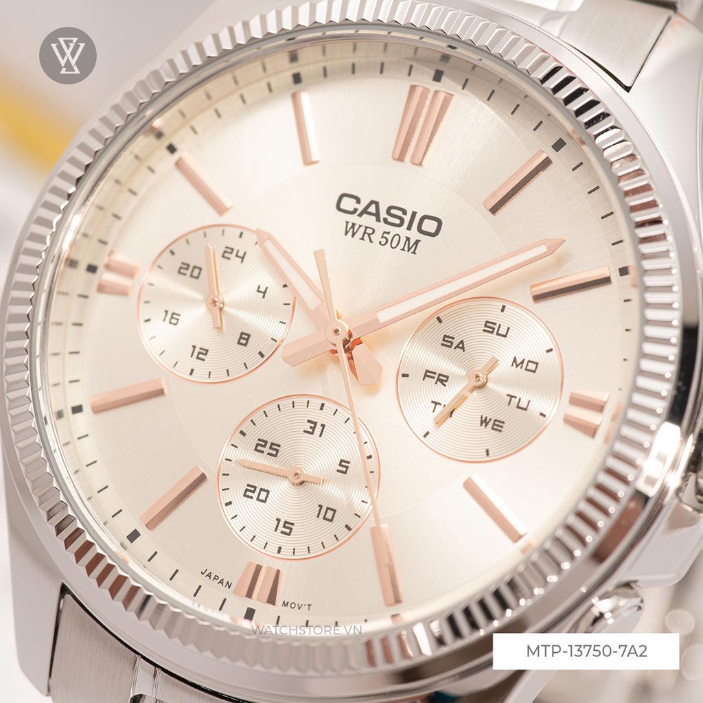 Đồng Hồ Quartz Nam Casio WATCHSTORE MTP-1375D-7A2VDF Thiết Kế Kính Khoáng 42mm, Dây Kim Loại Và Vỏ Thép Không Gỉ