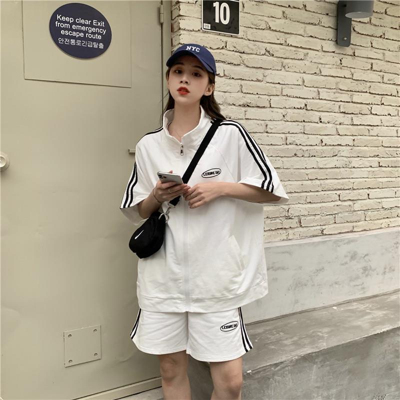 Set Đồ Thể Thao Ngắn Tay Phong Cách Hàn Quốc 2021 Cho Nữ | BigBuy360 - bigbuy360.vn