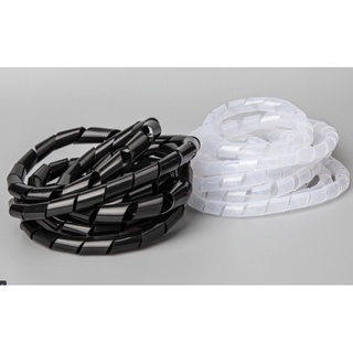   1 Bịch-Giá rẻ  Dây Xoắn nhựa Ruột Gà Đen - Trắng bảo vệ dây điện Phi 4 6 8 10 12 14 16 20mm. 