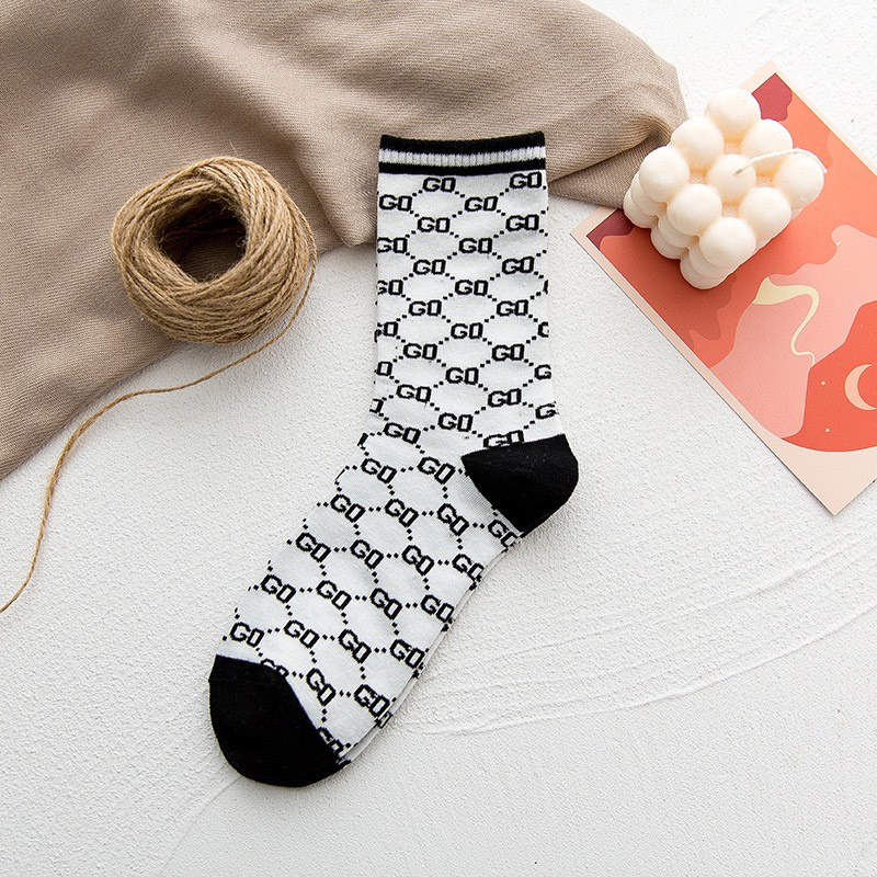 Tất cổ cao MOKANA vớ cao cổ họa tiết vintage DC cực đẹp TC14