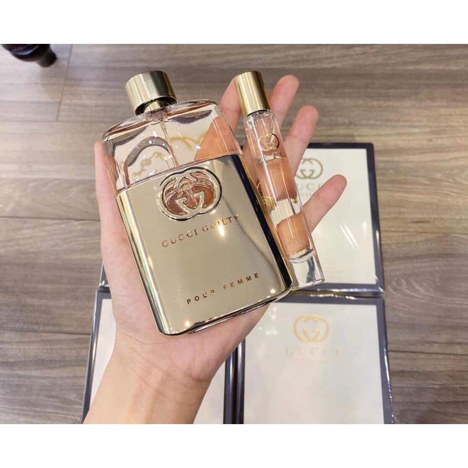 Set Nước Hoa Nữ ❣️FREESHIP❣️ Set Gucci Guilty Pour Femme (90ml+7,4ml)