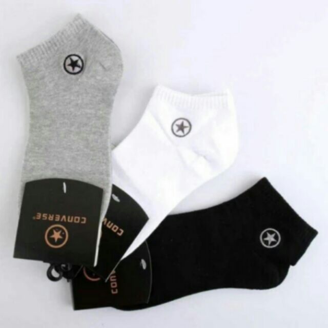 Combo 3 đôi vớ nam nữ cổ ngắn Converse thêu