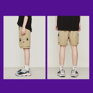 Quần short kaki unisex túi hộp street style