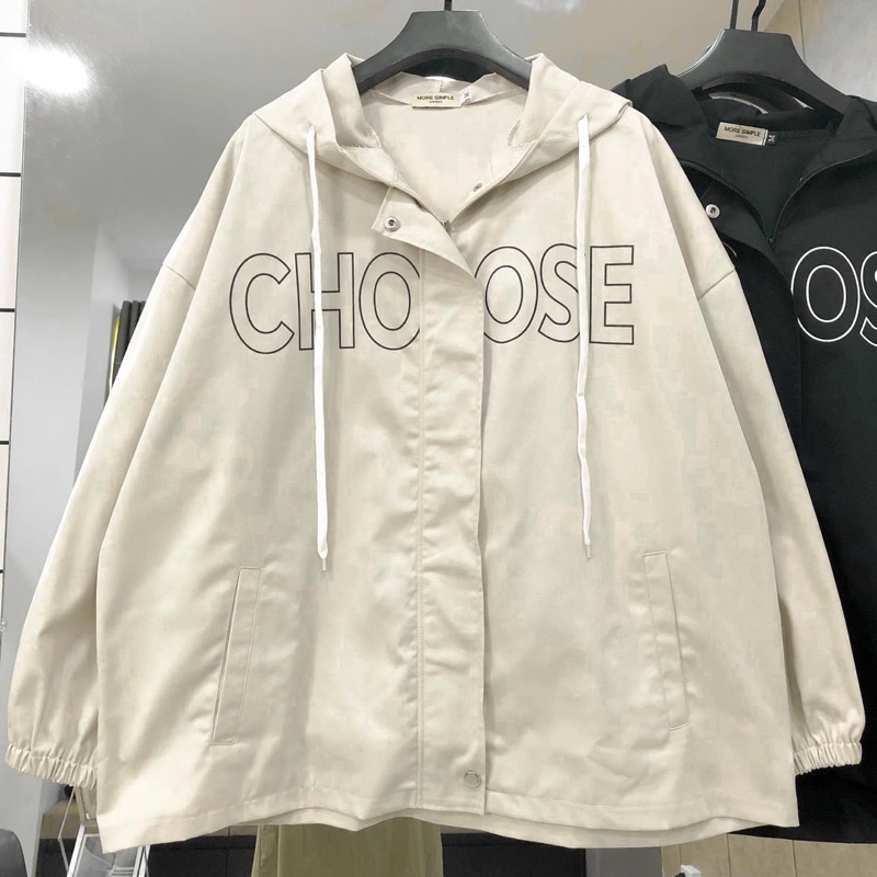 Áo Khoác Jacket Form Rộng CHOOSE Vải Dù Trượt Nước Phong Cách Ulzzang - 84unisex