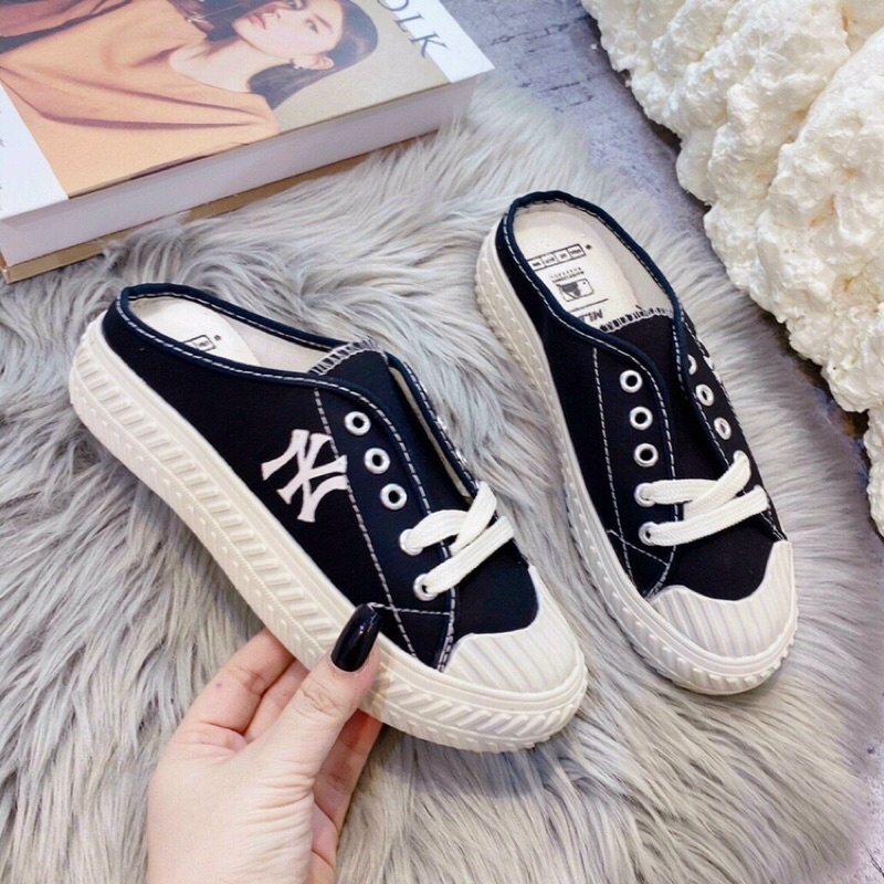 Giày sục thể thao thêu NNY đế cao 3p hàng loại 1