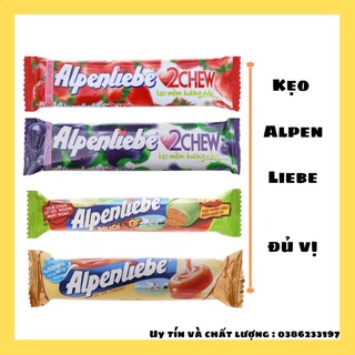 Combo 6 thanh kẹo Alpenliebe đủ vị (dâu,nho,caramen,xoài muối ớt)