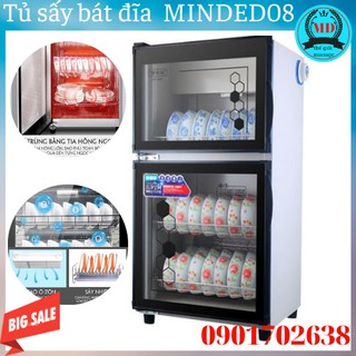 Tủ sấy  bát đĩa, Dung tích lên tới 98L nhiệt độ sấy lên tới 80*C làm khô ráo bát đĩa nhanh chóng (BẢO HÀNH 12 THÁNG )