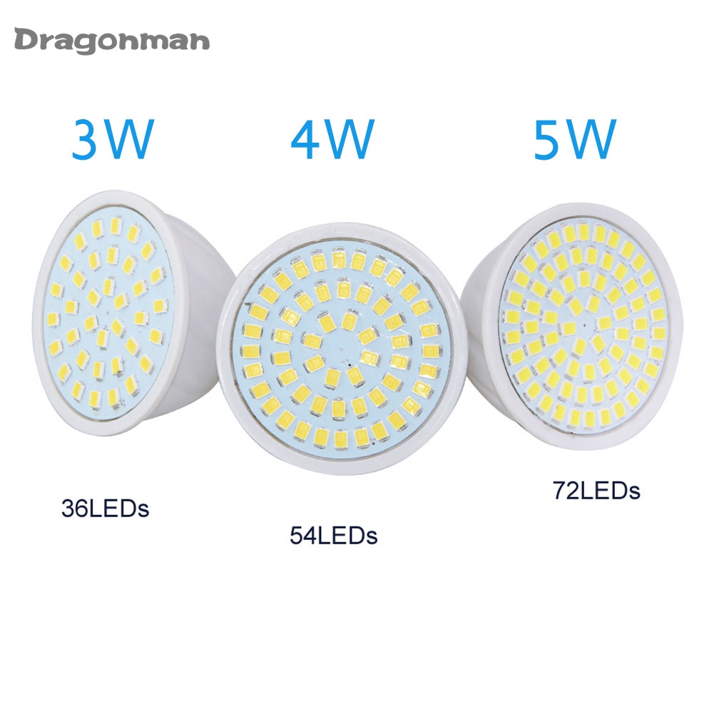 Bóng Đèn Led Gu10 Mr16 E27 3w 4w 5w 2835 Smd 36/54/72 Bóng 110v 220v