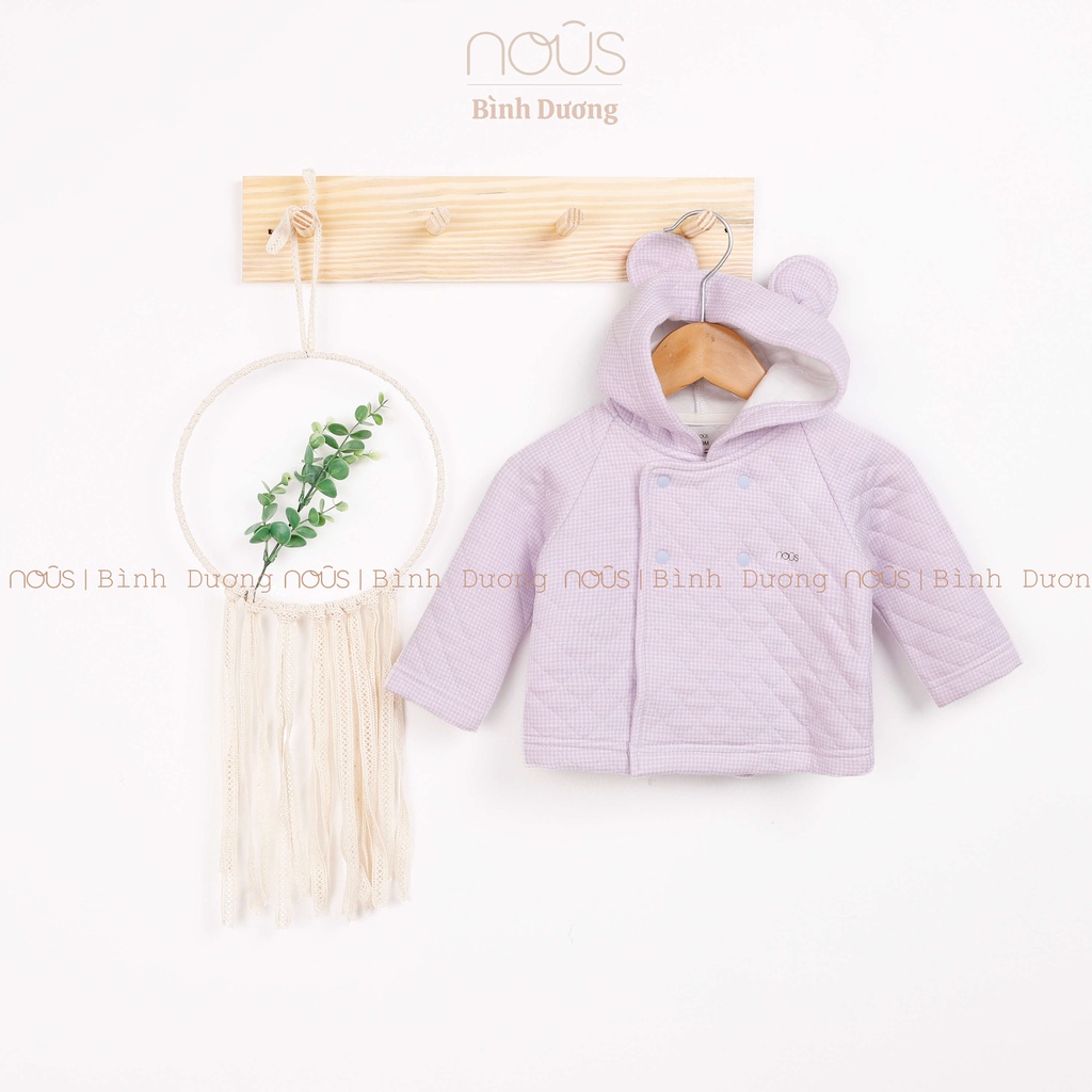 Áo khoác Nous tai gấu giữ ấm Nu Choux tím 3 đến 24 tháng - Nous Bình Dương - Bipbipstore