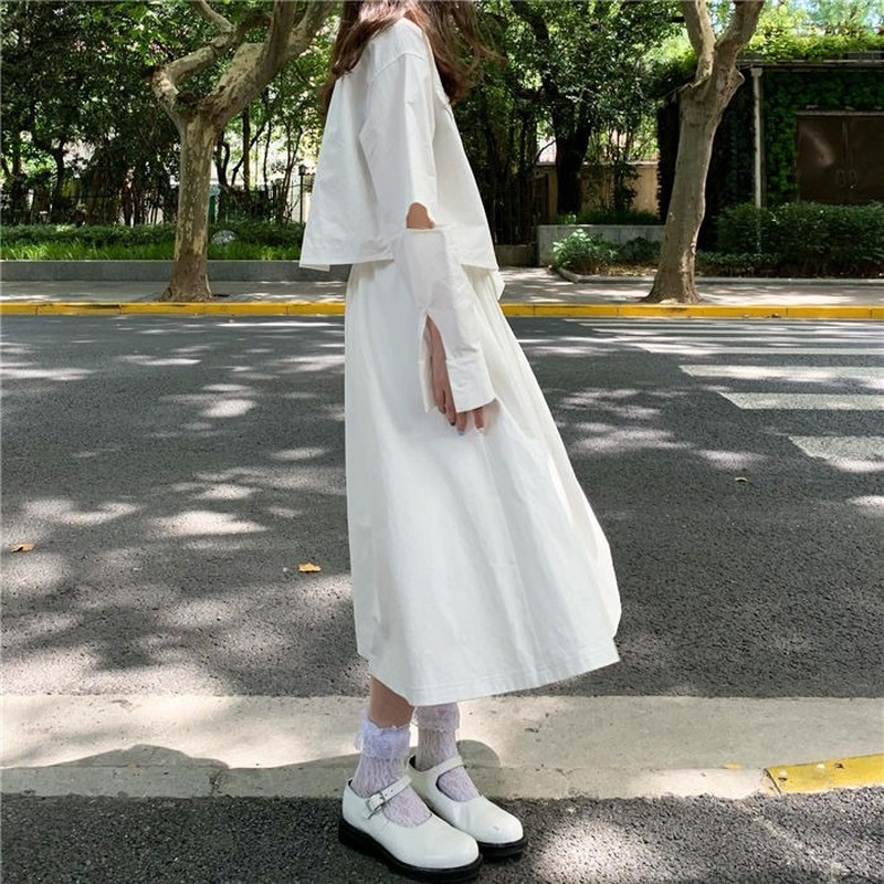 Chân Váy Lưng Cao Phong Cách Thời Trang Nhật Bản