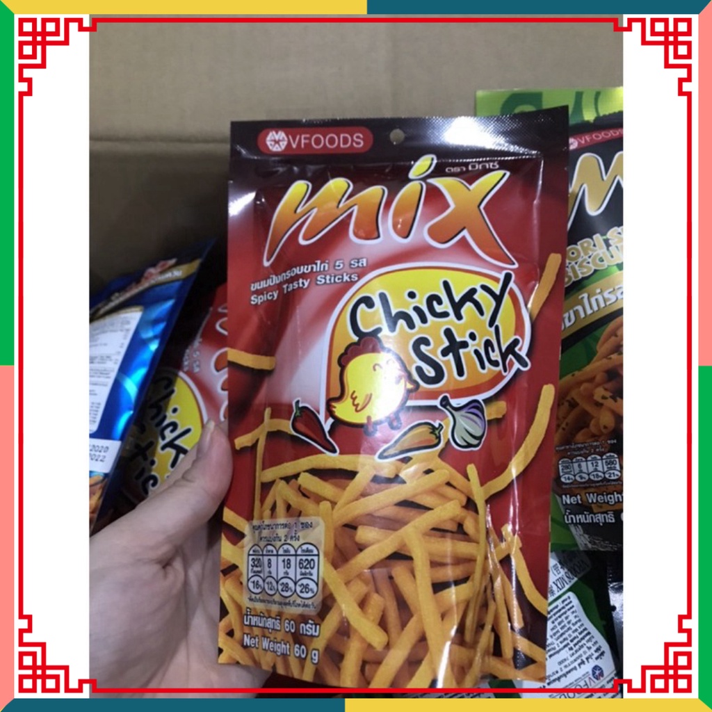 (HOT LIKE) Túi Bim Tăm Mix Vfoods Hot Chili 60g