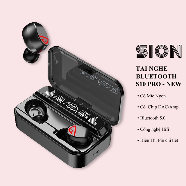 Tai Nghe Bluetooth TWS S10 Pro I Siêu Trầm I Pin Siêu Trâu I công nghệ âm thanh Hifi