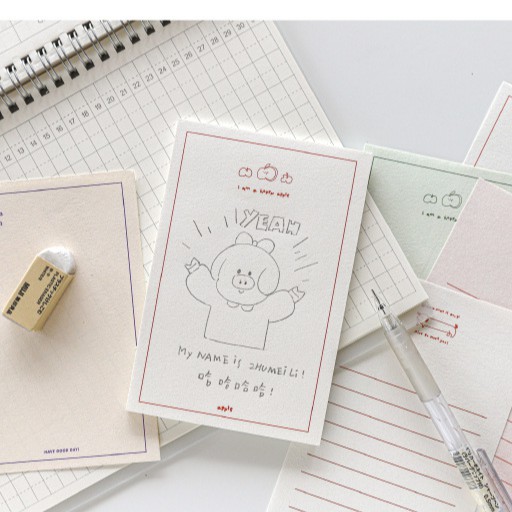 Set 30 tờ giấy ghi chú phong cách vintage