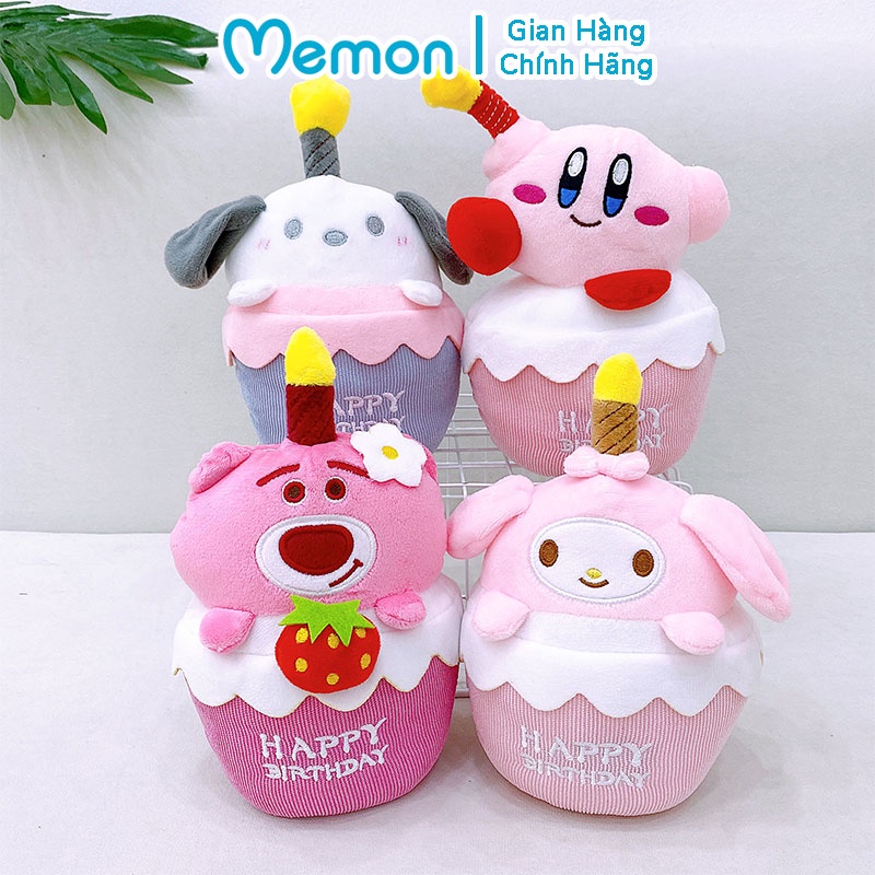 Gấu Bông Thú Phát Nhạc Bánh Kem Tặng Sinh Nhật Cao Cấp Memon
