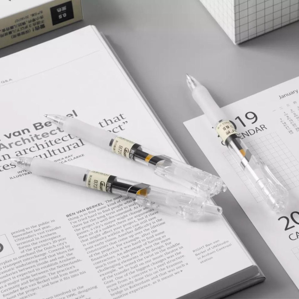 Bút bi nước Guangbo 0.5mm xanh, đen, đỏ B72015M/ B72015R/ B72015D