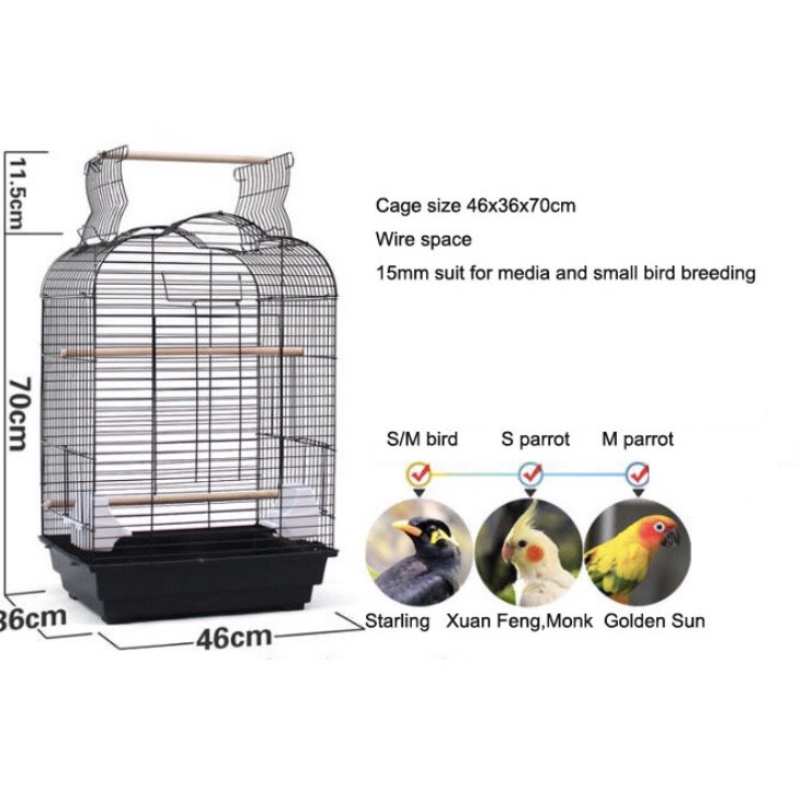 Chuồng nuôi chim, vẹt lovebird , cockatiel , greencheek , sun , ngực hồng , monk...