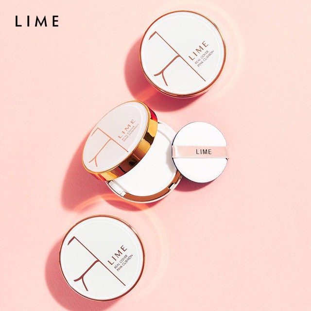 PHẤN NƯỚC CHO DA DẦU LIME CUSHION REAL OVER PINK HÀN QUỐC - 15GR