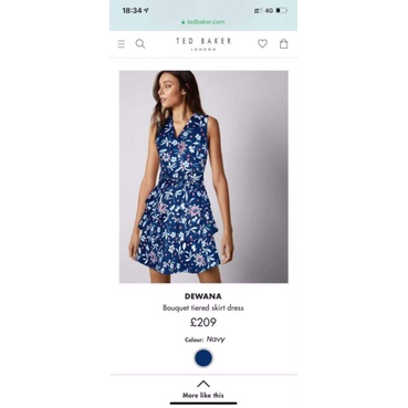 Đầm tầng Ted Baker Dewana bouquet tiered skirt dress